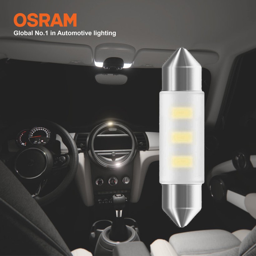 Bóng Đèn Led Cana Dài OSRAM Standard Retrofit C5W 12V Màu Trắng Cool - Nhập Khẩu Chính Hãng