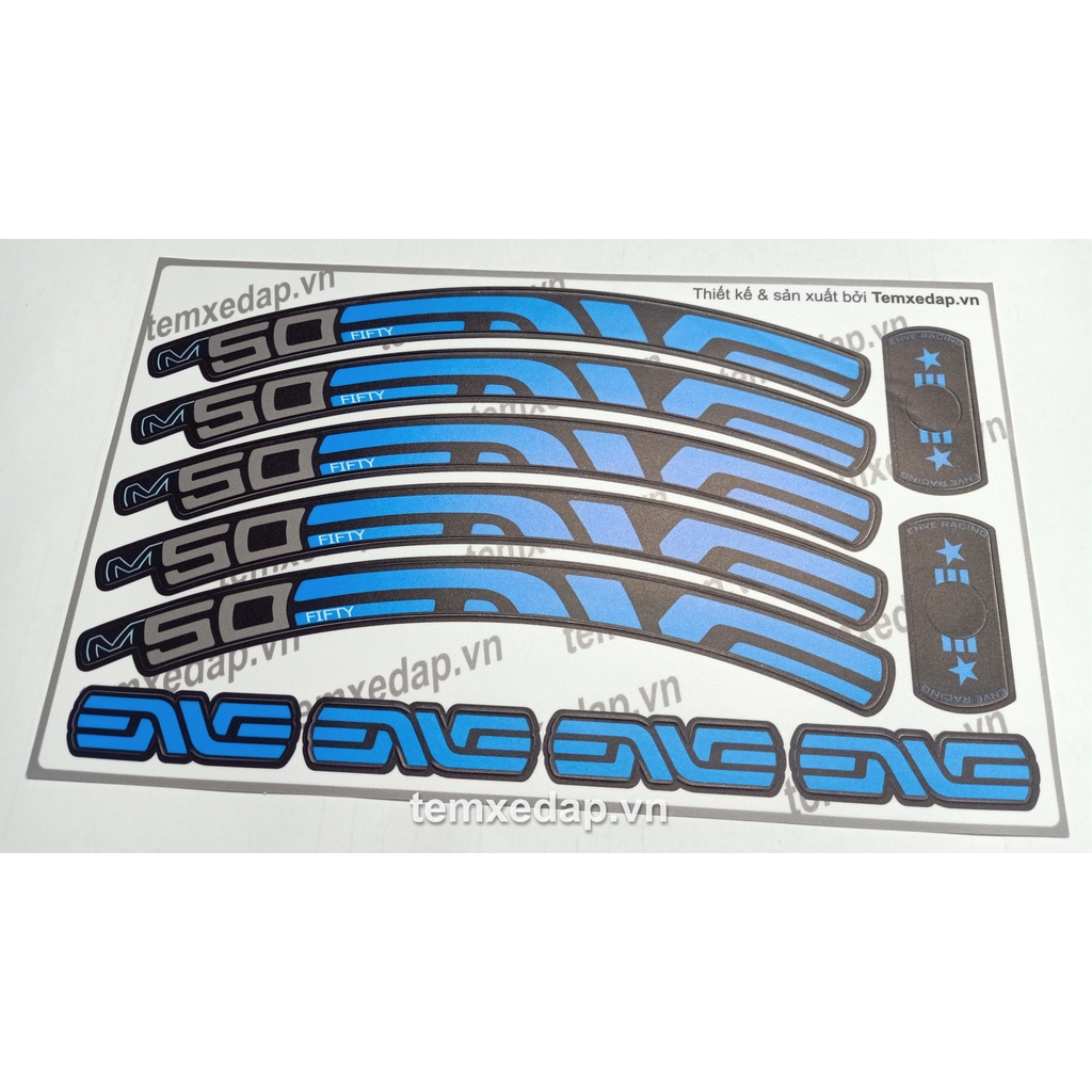 Tem decal dán vành niềng bánh xe đạp địa hình ENVE M50 FIFTY | MTB wheel decal | Temxedap.vn