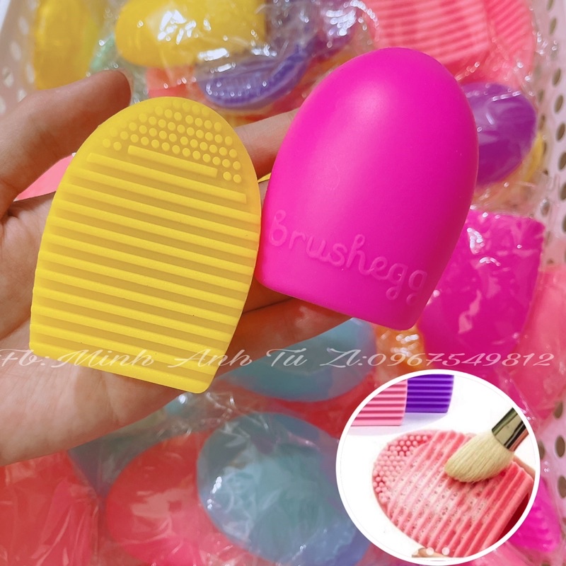 Dụng Cụ Vệ Sinh Cọ Trang Điểm Hình Quả Trứng Thiết Kế Tiện Lợi