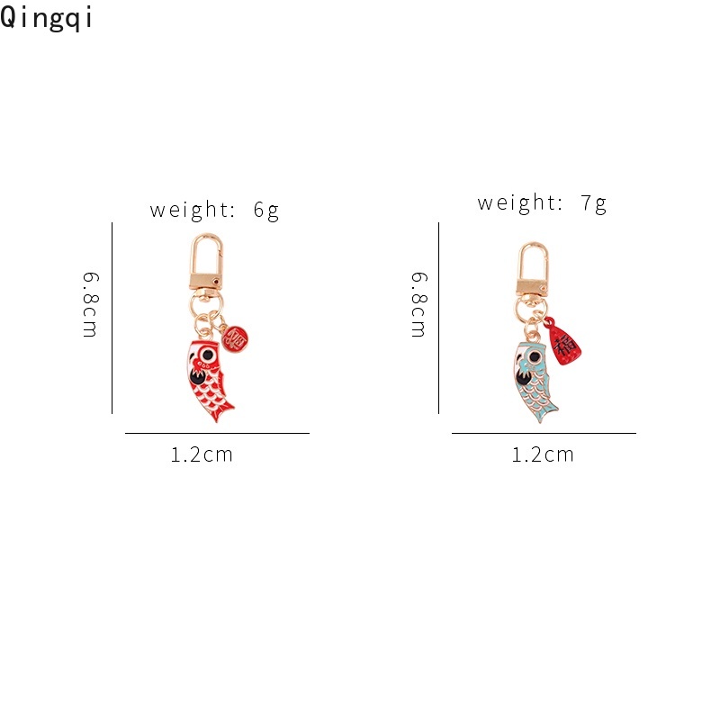 Móc khóa Miss Zoe hình cá koi may mắn phong cách Nhật Bản 4 màu lựa chọn dễ thương