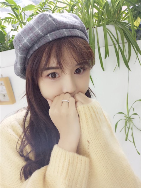 Mũ nồi dạ kẻ caro siêu đẹp, nón beret dạ kẻ caro hàng loại 1
