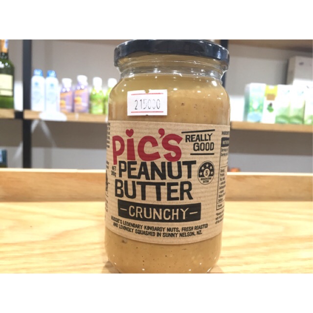 BƠ ĐẬU PHỘNG nghiền hạt ít muối  PIC’S PEANUT 380G. Nhập khẩu NewZealand. HSD 07/2024