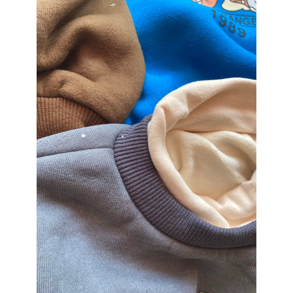 Áo Nỉ Bông Dày Ấm Mặc Mùa Đông Size 90-130(1-5 tuổi)