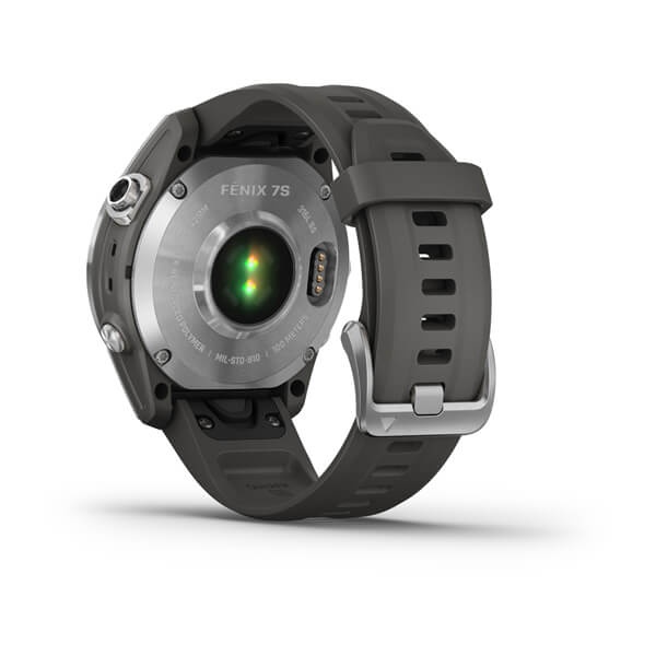 Đồng hồ thông minh Garmin Fenix 7S - Silver with Graphite Silicone Band