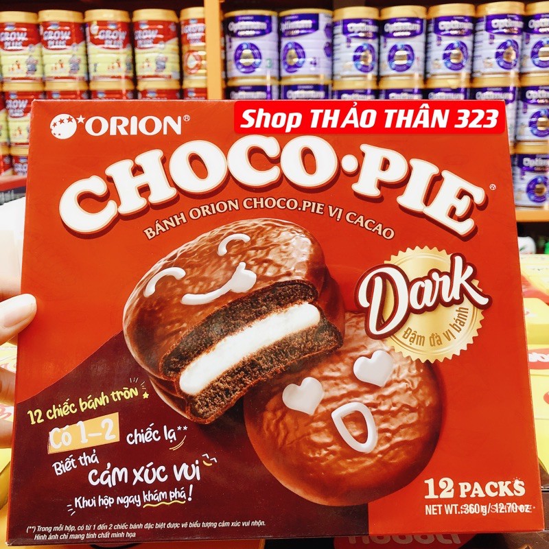 Bánh ChocoPie Orion Dark Sôcôla 12 gói