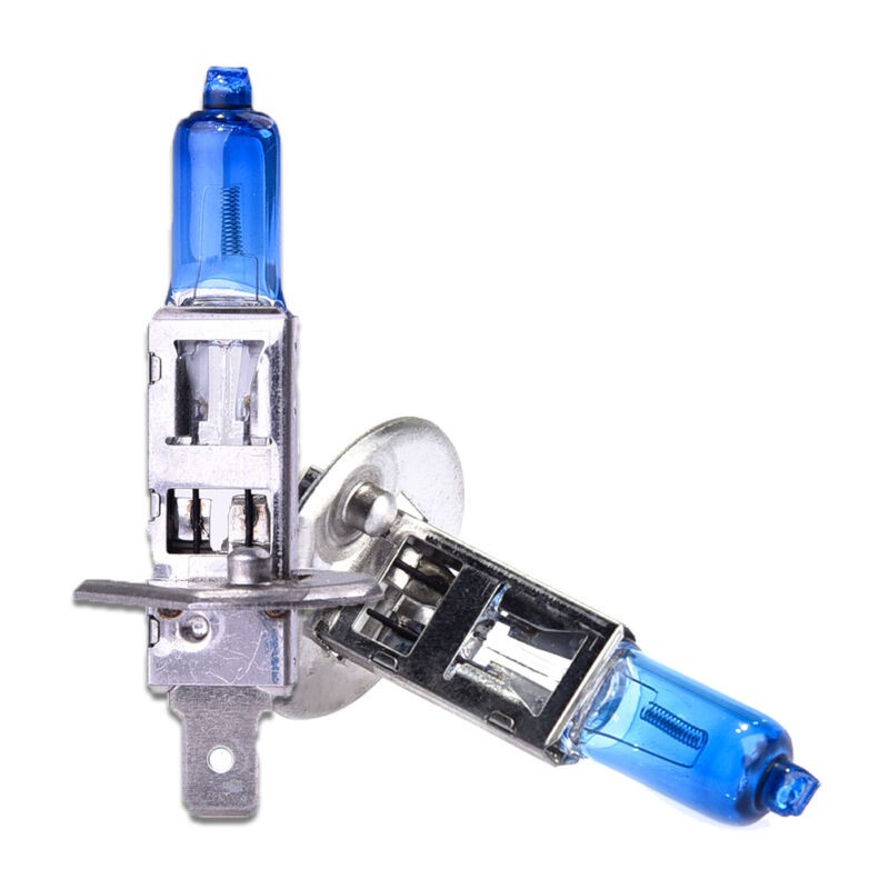 1 Đèn Pha Halogen 12V 6000K H1 Ánh Sáng Trắng Thay Thế Cho Xe Hơi