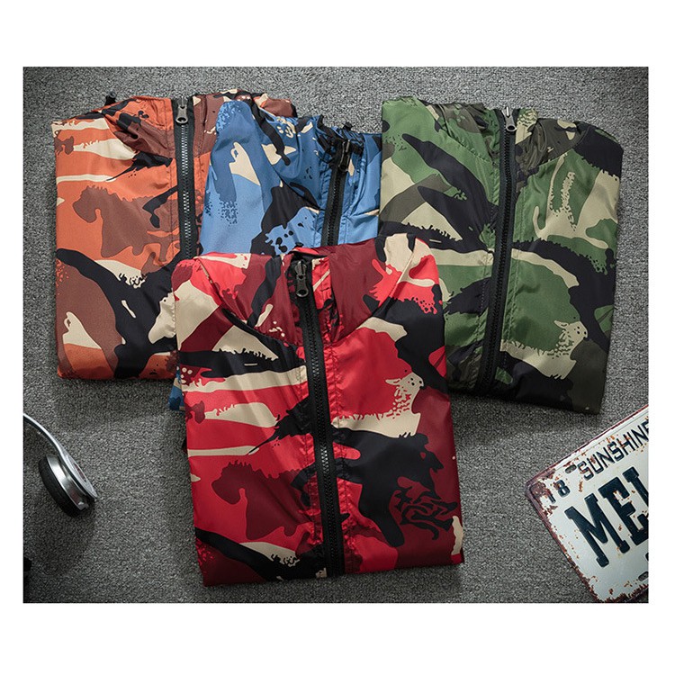 Áo Khoác Dù Nam 2 mặt Camo Đẹp Độc Lạ 2019