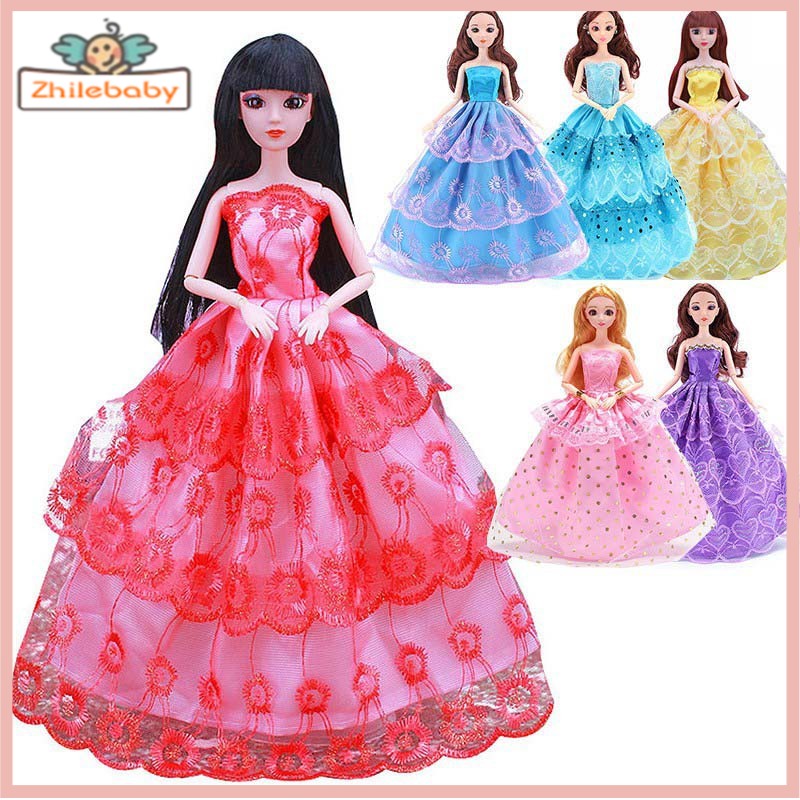 Bộ Đầm Cưới Cho Búp Bê Barbie