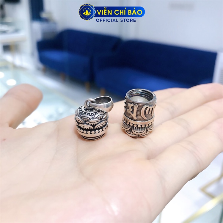 Mặt dây chuyền Unisex bạc Thái S925 rụ Kim Luân hình Hoa Sen thương hiệu Viễn Chí Bảo M100277