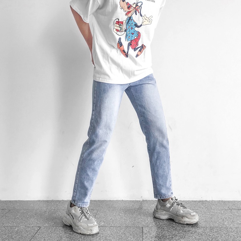 Quần jean nam ống rộng xanh nhạt ✅ form baggy ✅ hình chụp thật ✅Daddyst | BigBuy360 - bigbuy360.vn