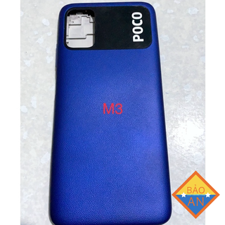 vỏ xiaomi poco m3 / bộ vỏ poco m3 (gồm sườn,lưng.nút tăng giảm,và kính cam)