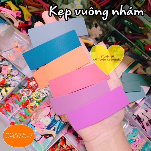 [Sĩ 7k]🍓Kẹp tóc trơn nhám 7cm