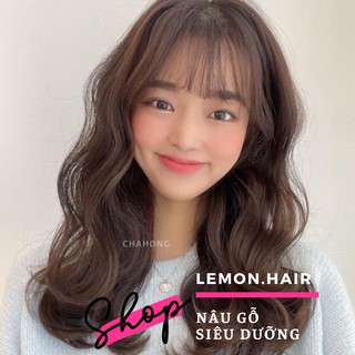 thuốc nhuộm tóc màu nâu gỗ + tặng oxy trợ dưỡng - lemon.hair