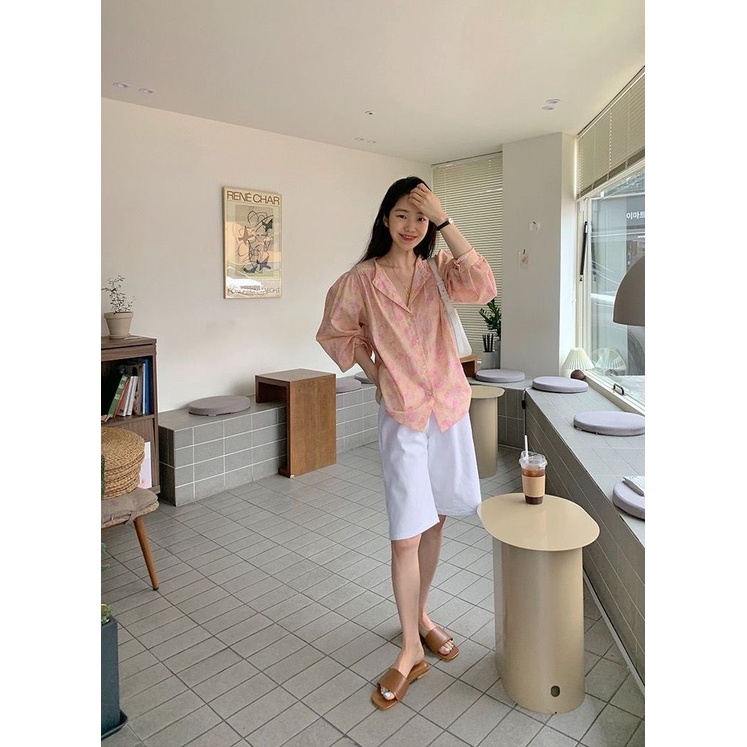 Áo Sơ Mi Tay Dài Cổ Đứng Dáng Rộng Thiết Kế Linh Hoạt Thanh Lịch Hợp Thời Trang Mùa Xuân