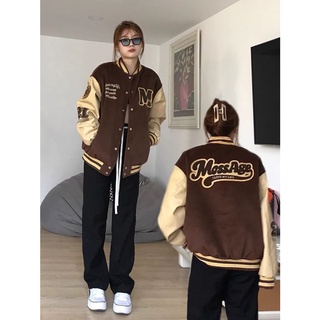 Áo khoác nữ, áo khoác bomber nữ nhung màu nâu tây/ ulzzang
