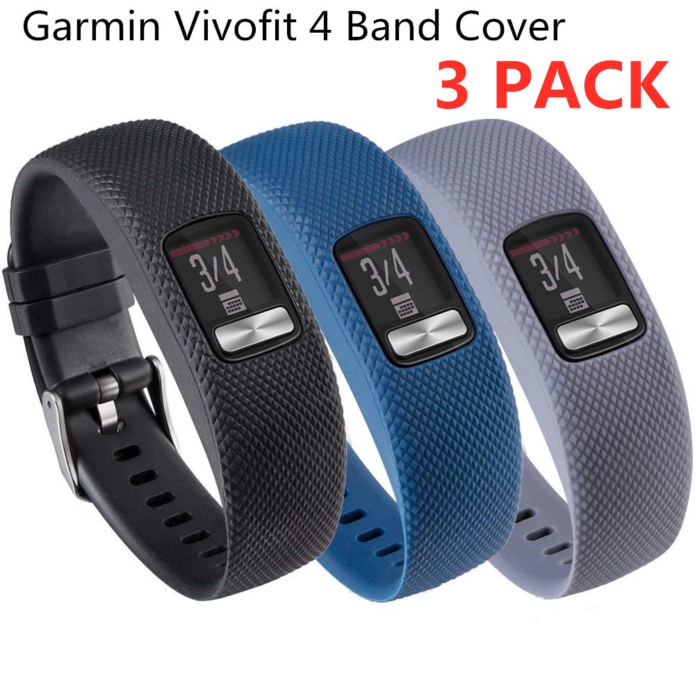 Set 3 dây đeo silicon mềm cho đồng hồ thông minh Garmin Vivofit 4