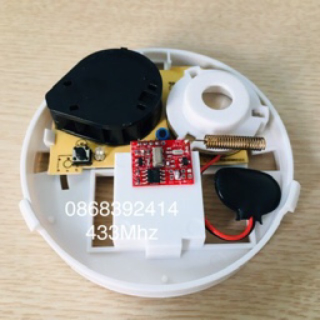 Cảm biến báo khói không dây 433Mhz cho báo động trung tâm và cmaera wifi