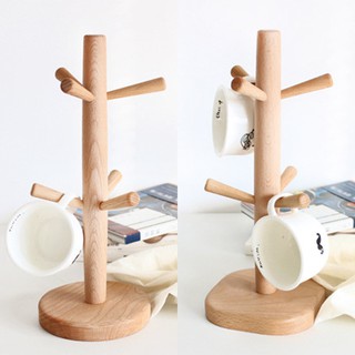 Giá đỡ cốc bằng gỗ trơn tiện dụng