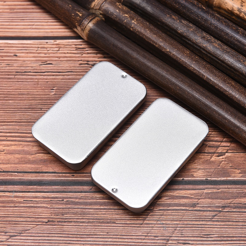 1 Hộp Đựng Thuốc / Trang Sức Bằng Sắt Có Thanh Trượt Tiện Dụng