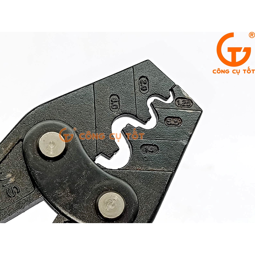 Kìm bấm cos cộng lực số 14 dài 285mm 5 cỡ dây từ 1.25 - 14 mm²