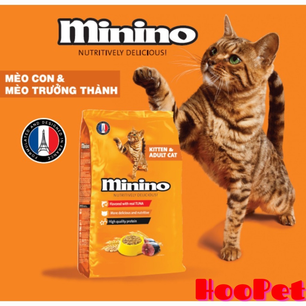 Thức Ăn Cho Mèo Hạt Minino Đủ Vị Gói 350gr- HooPet Shop