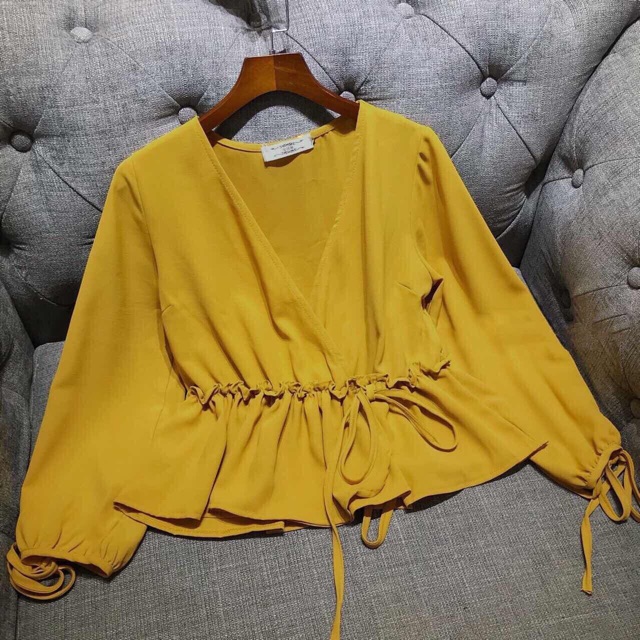 Áo kiểu Ribbon Top MH chất lụa mềm mịn