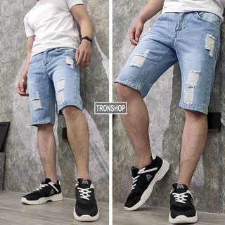 Quần short jean nam TS416 vải chất đẹp không phai màu đẹp Tronshop