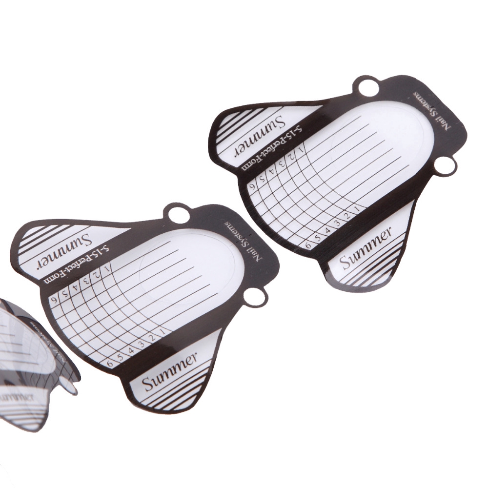 MONJA Bộ 100 Miếng Dán Hỗ Trợ Nối Dài Móng Tay