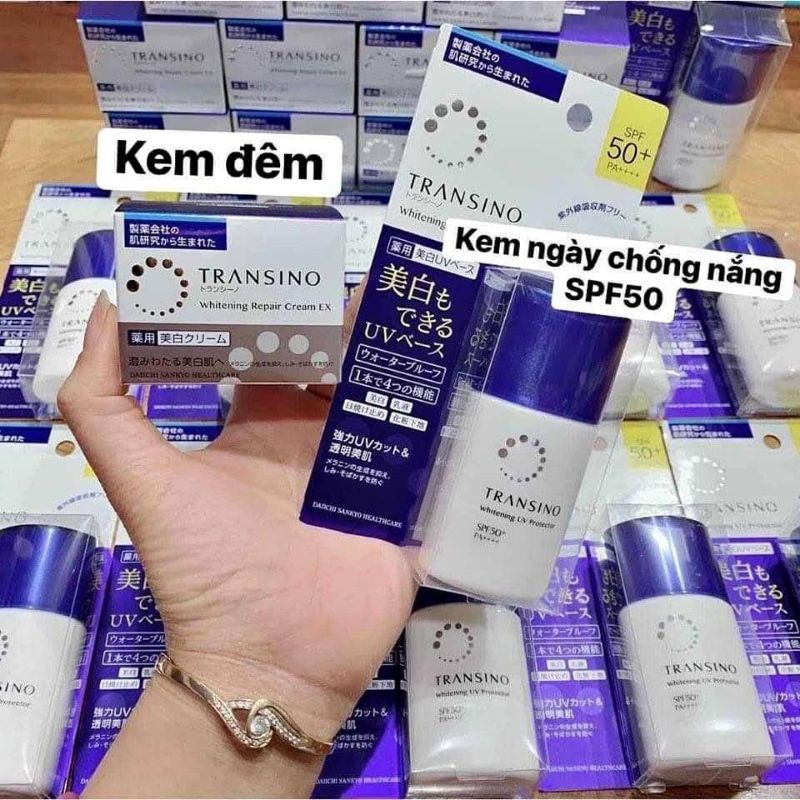 Kem dưỡng ngày chống nắng Transino Whitening Day Protector Nhật Bản 3 in 1 - Chai 30ml