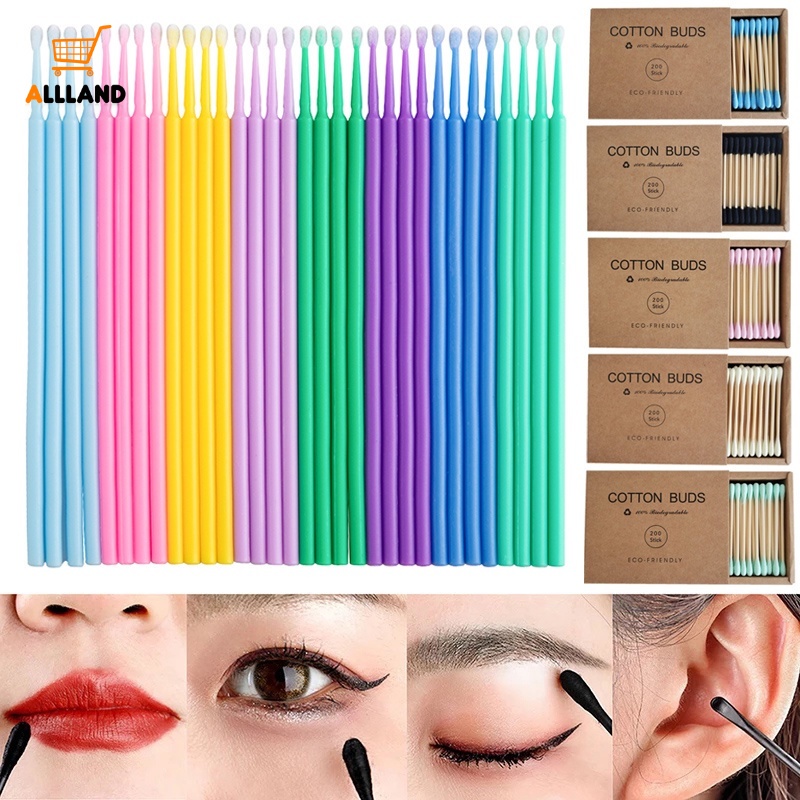 Hộp Tăm Bông Hai Đầu Siêu Mỏng Bằng Nhựa Dùng Một Lần