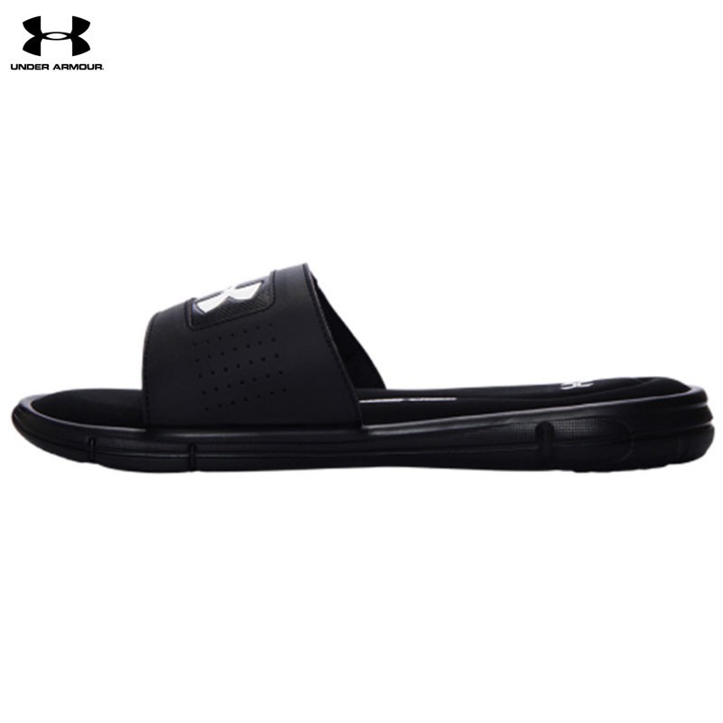 Đề nghị đặc biệt Ｕnder Armour UA Ignite V Slide Dép Dép đen Bộ nhớ 4D Đệm thể thao Dép đôi Dép Nam và nữ Dép * Trong kho *