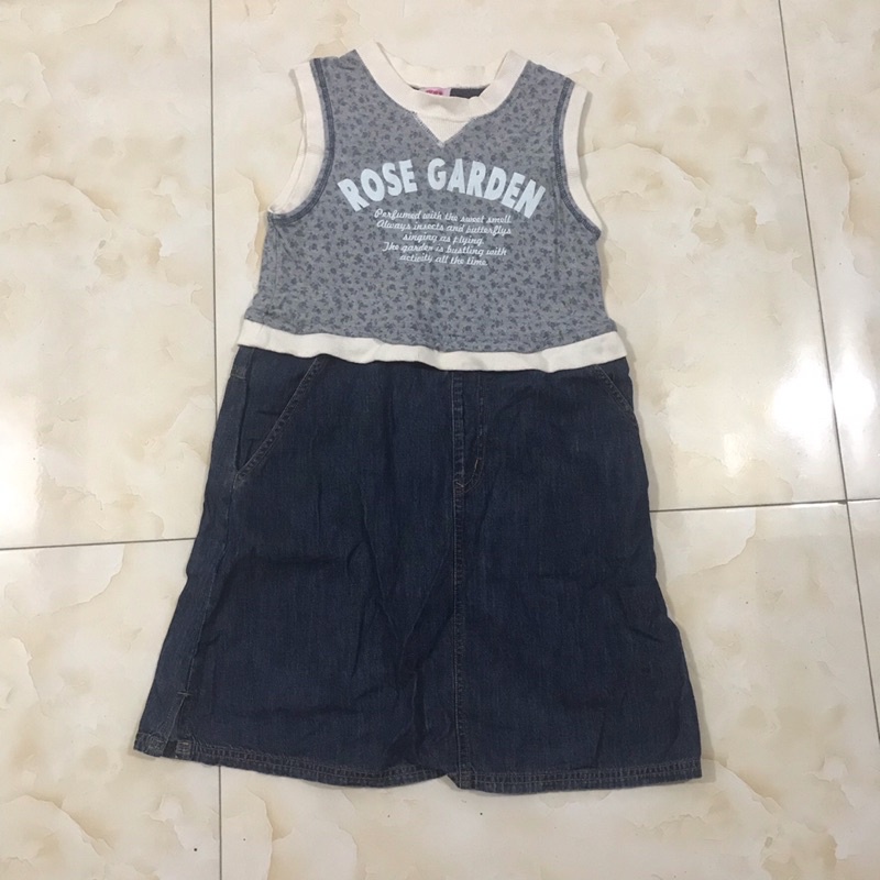 Đầm phối jean cho bé 8-15 tuổi