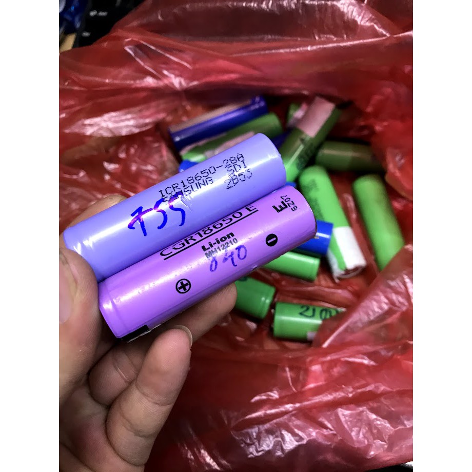 dung lượng 800 đến 1000mah, cell pin 18650 cũ