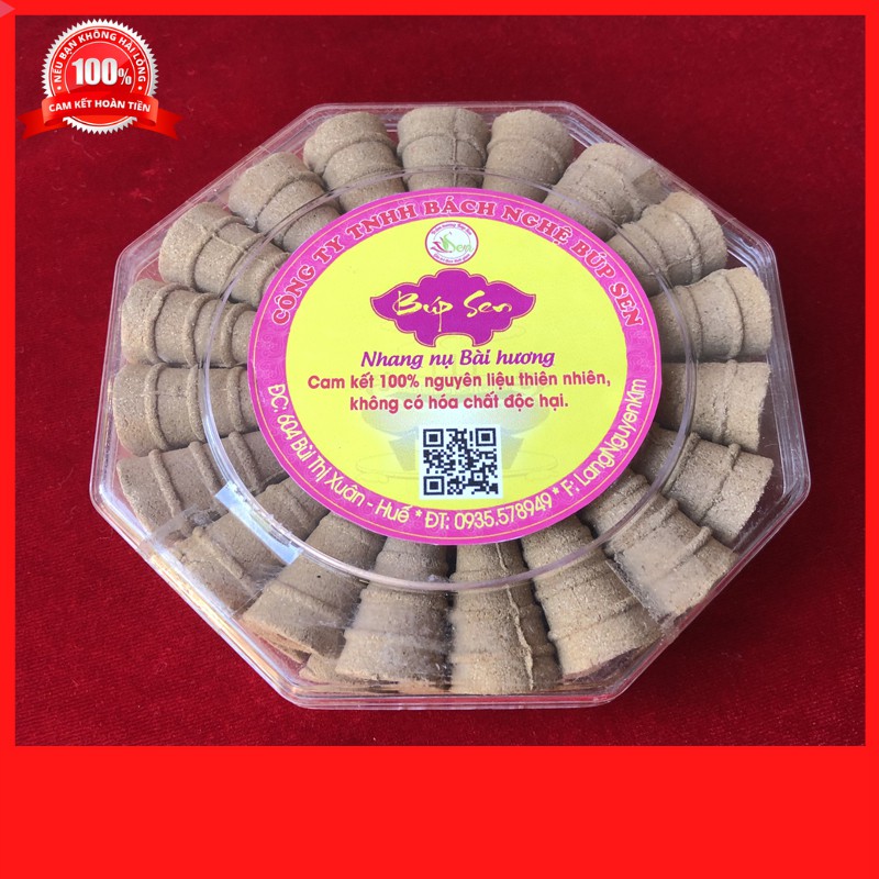 [Hương Nụ Sạch] Hương Nụ Bài Sạch Búp Sen Huế dùng lư xông hộp 40 viên phổ thông - Hương Bài Sạch Búp Sen