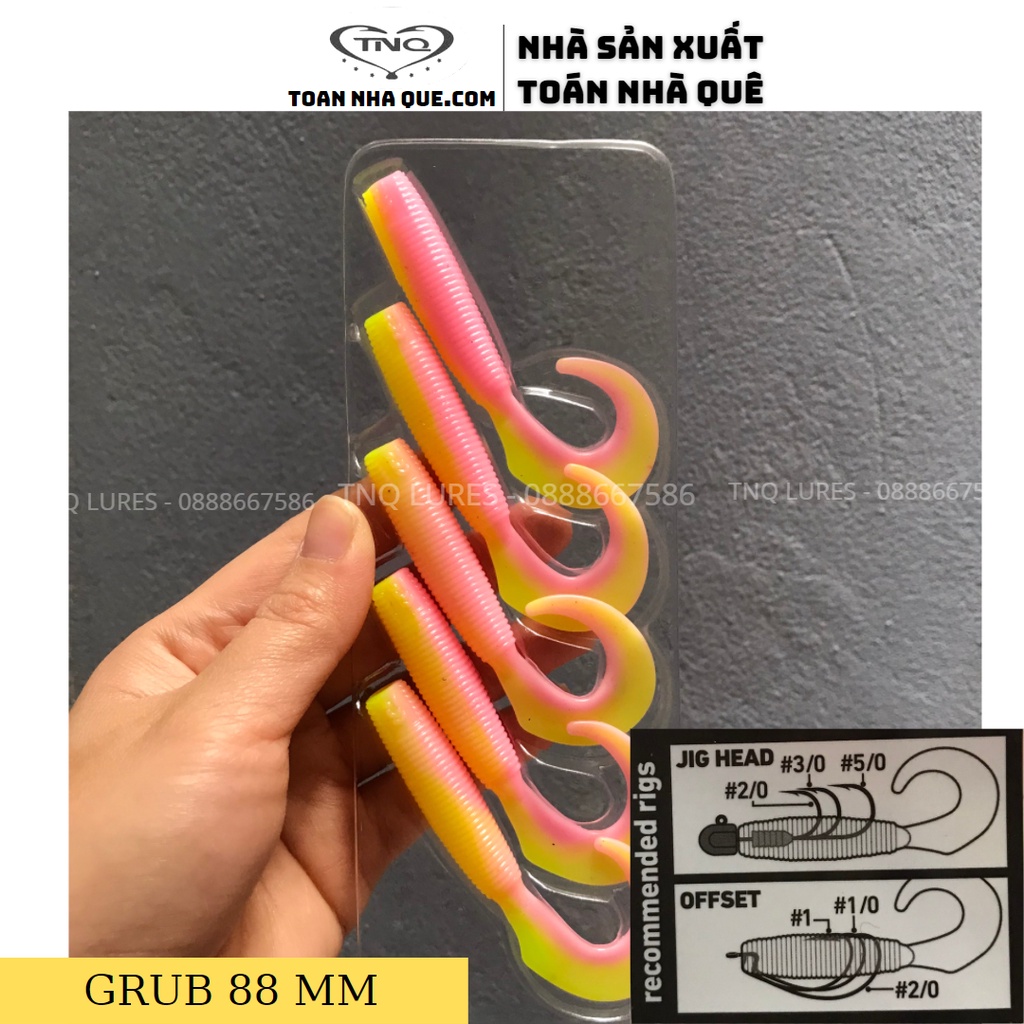 Mồi Mềm Daiwa Bait Junkie MINNOW &amp; GRUB - giao màu ngẫu nhiên [ TNQ LURES - TOÁN NHÀ QUÊ ]