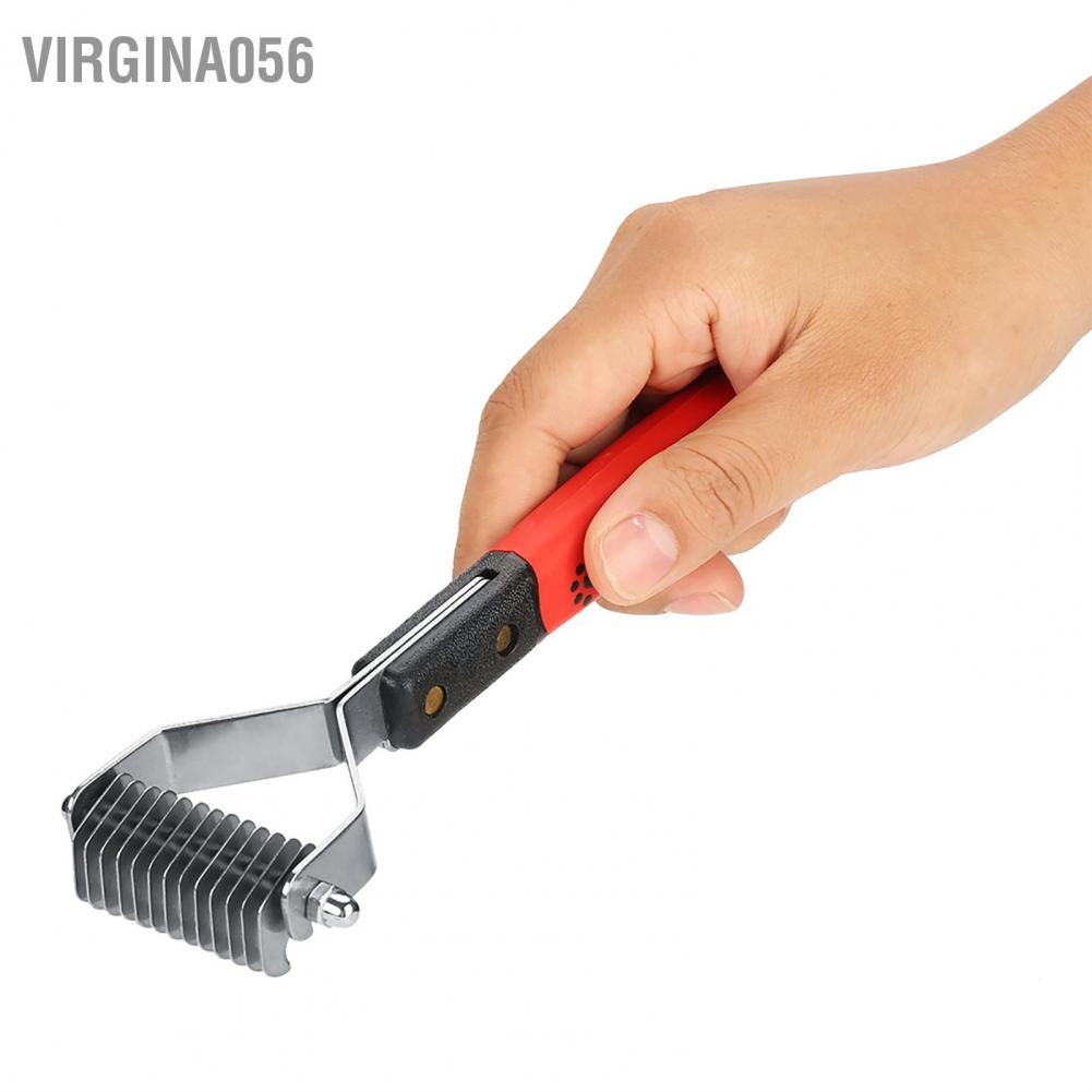 Virgina056 Pet Hair Comb Stainless Steel Pin Grooming Deshedding Tool for Dogs Cats Long