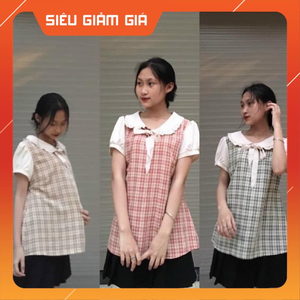 [SIÊU PHẨM] Aó bầu thời trang thiết kế chất kẻ Hàn đẹp freesize từ 40 đến 65kg