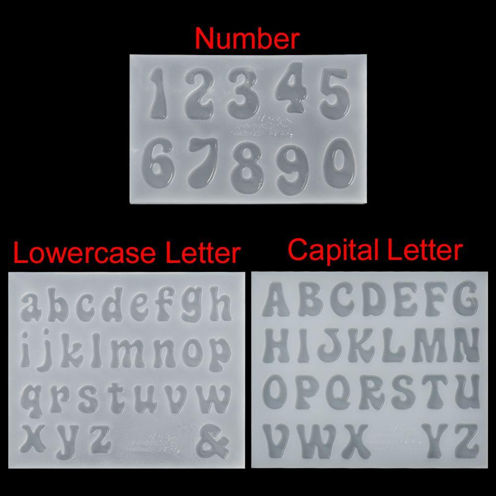 Khuôn Silicone Làm Trang Sức Thủ Công 24 Chữ Cái|Khuôn Làm Bánh Hình Con Số