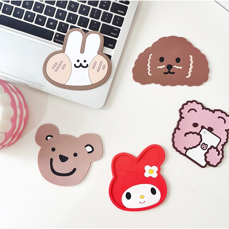 Lót cốc ly cao su dễ thương chống trượt