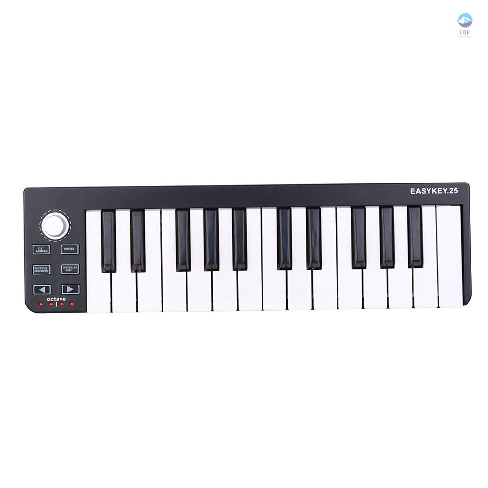 ♪ Bàn phím Mini 25 phím USB MIDI dễ dàng mang theo bàn phím sắp xếp bàn phím âm nhạc bàn phím điện âm
