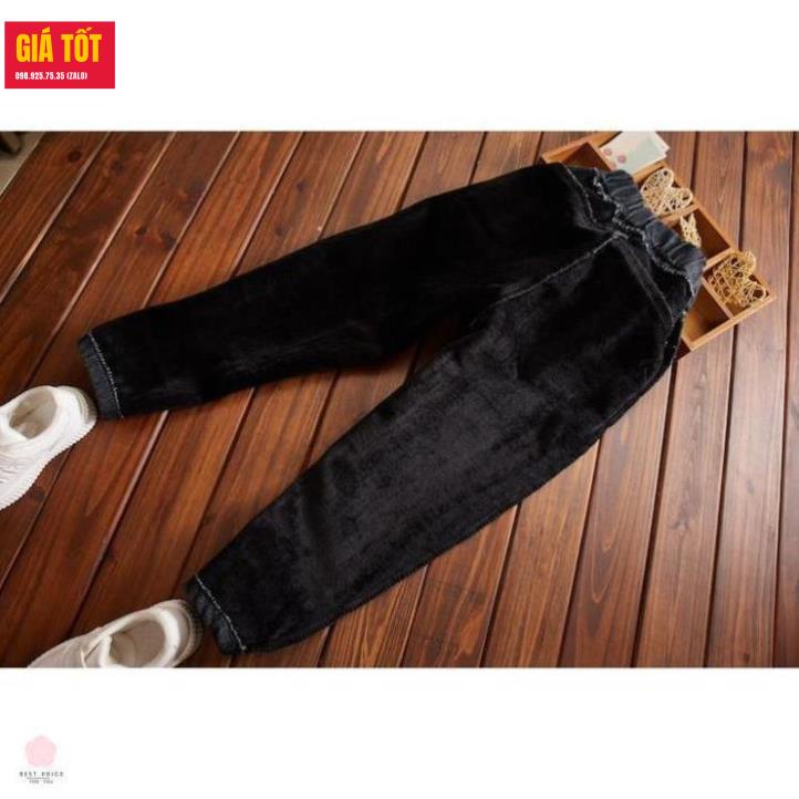 Quần bò lót nỉ size đại cho bé trai ☑️ Quần jean bé trai 12 tuổi