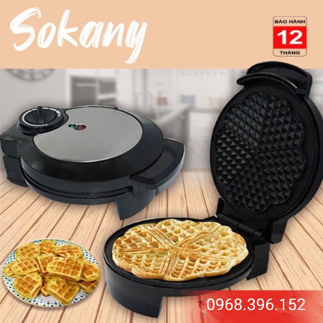 Máy làm bánh kẹp, bánh tổ ong, bánh waffle SOKANY
