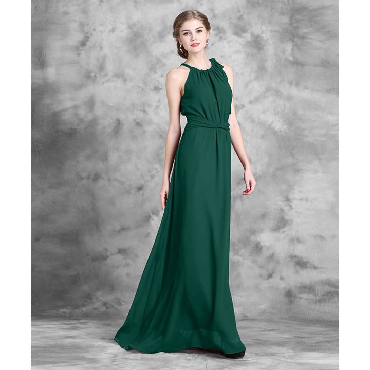 Đầm maxi thắt đai eo cao cấp LHD1038