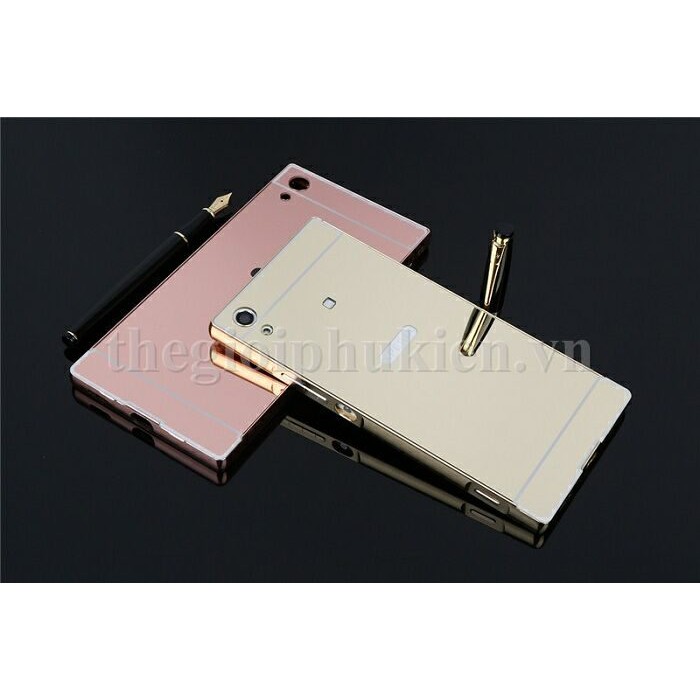 Ốp lưng tráng gương viền kim loại dành cho Sony XA1