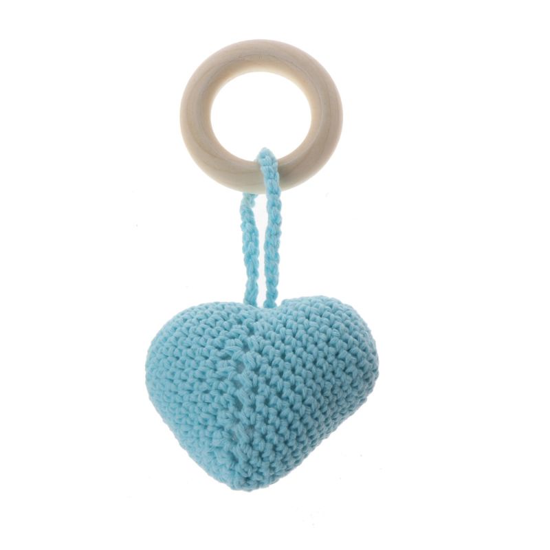 Vòng Gặm Mọc Răng Hình Trái Tim / Tròn Đan Len Họa Tiết Hoạt Hình Xinh Xắn