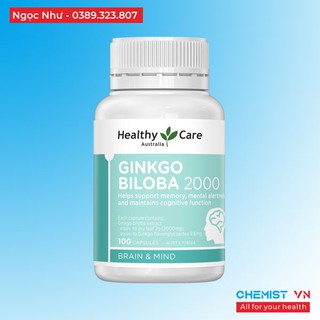 Viên uống Bổ não Ginkgo Biloba 100 viên