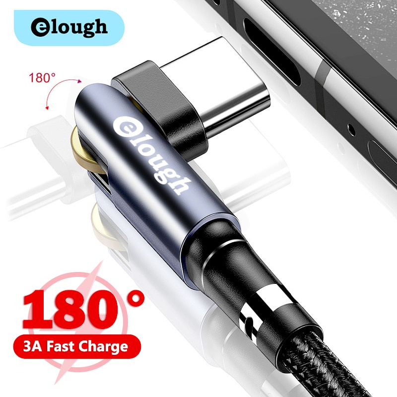 Dây Cáp Sạc Nhanh Micro / Type-C 180 Độ° Cáp Sạc USB Chuyên Dụng Cho Điện Thoại Xiaomi Android