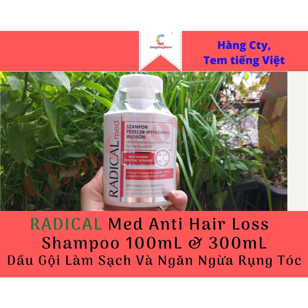 [TEM CTY] Dầu Gội RADICAL Med Anti Hair Loss  Shampoo 100mL &amp; 300mL - Dầu Gội Làm Sạch Và Ngăn Ngừa Rụng Tóc