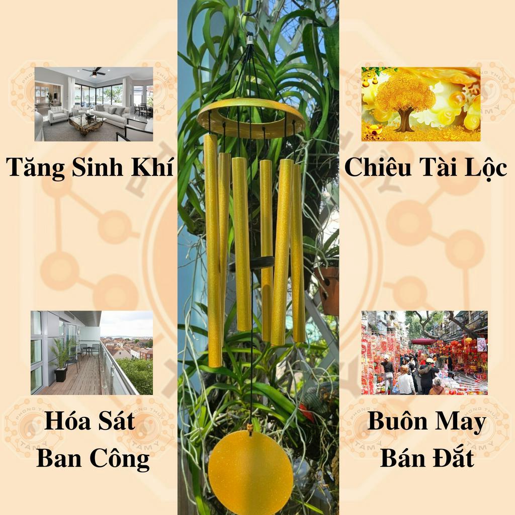 Chuông Gió Phong Thủy Cao Cấp Nhạc Thiền Tâm Ý  70cm
