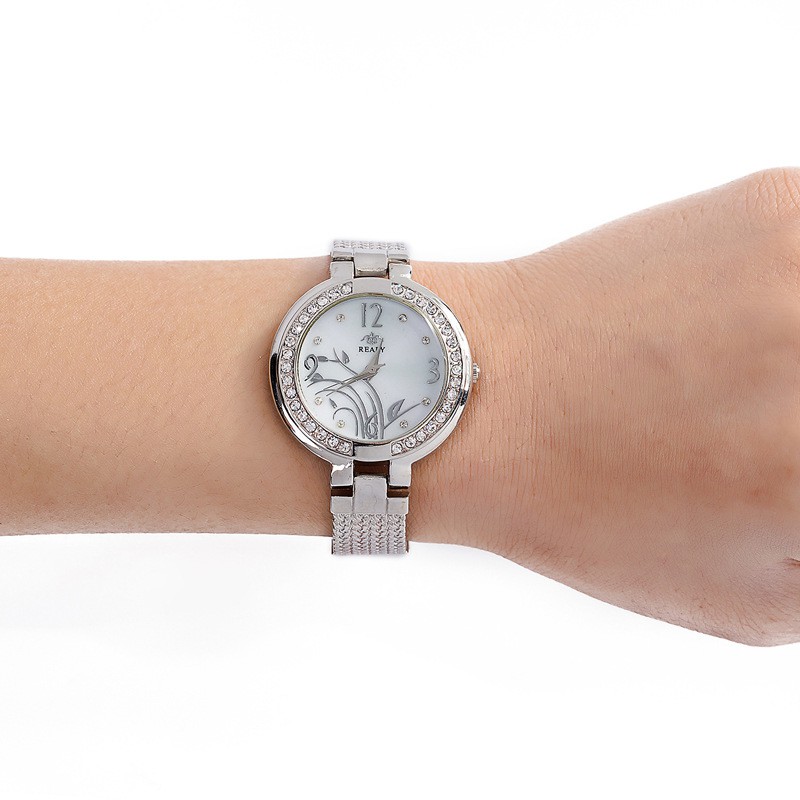 ( THỜI TRANG MỚI) Đồng hồ nữ REALY mặt đính đá thiết kế kiểu cách sang trọng | WebRaoVat - webraovat.net.vn